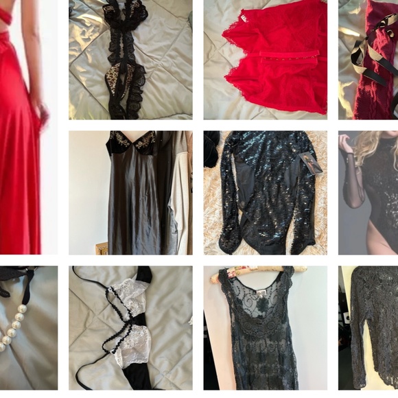 20 items!Red Dress and Lingerie Bundle - WITH BONUS JEWELRY - Picture 1 of 15